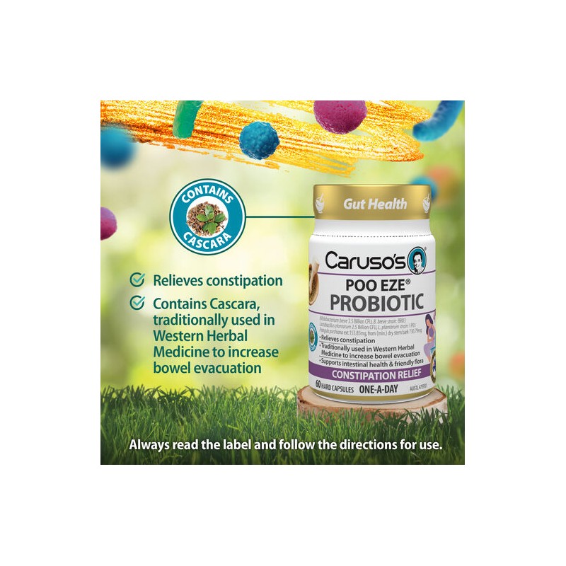 Caruso's POO EZE Probiotic 60 Capsules