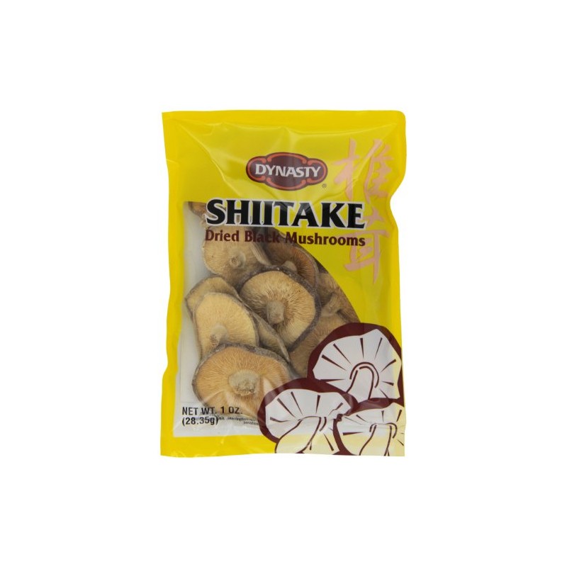 Dynasty Whole Shiitake Mushrooms, 1-Ounce Package (Pack of 12)