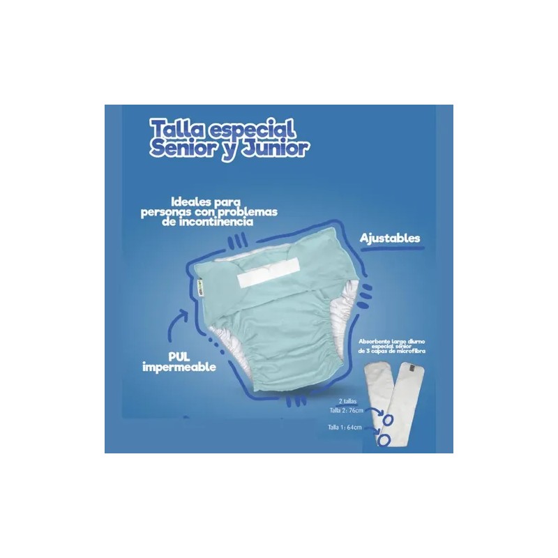 Pañal De Tela Talla Especial Junior (2 Pack) Ecopipo