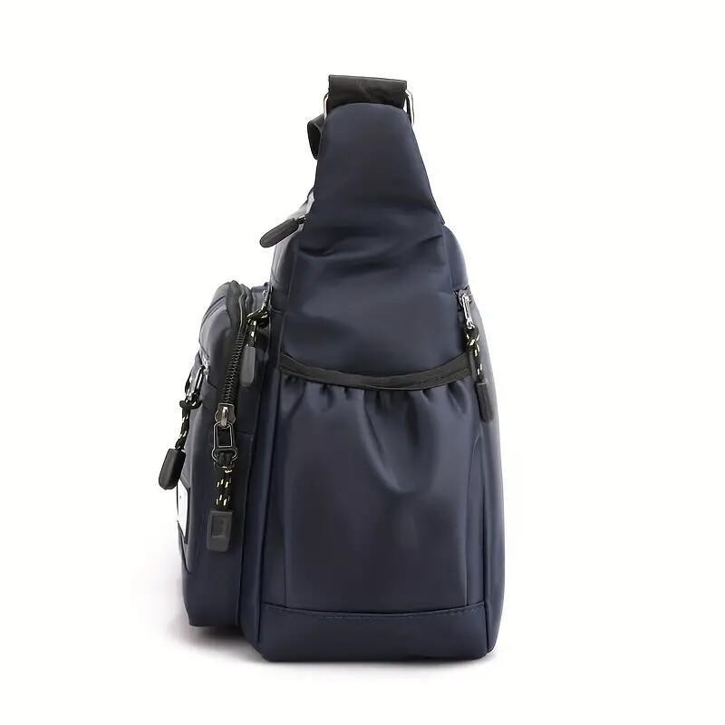 Maxoner Men's Messenger Bag Five-layer Water Resistant Nylon Crossbody Sling