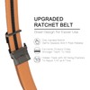 white deer Men's Ratchet Leather Belt Without Holes Automatic Closure