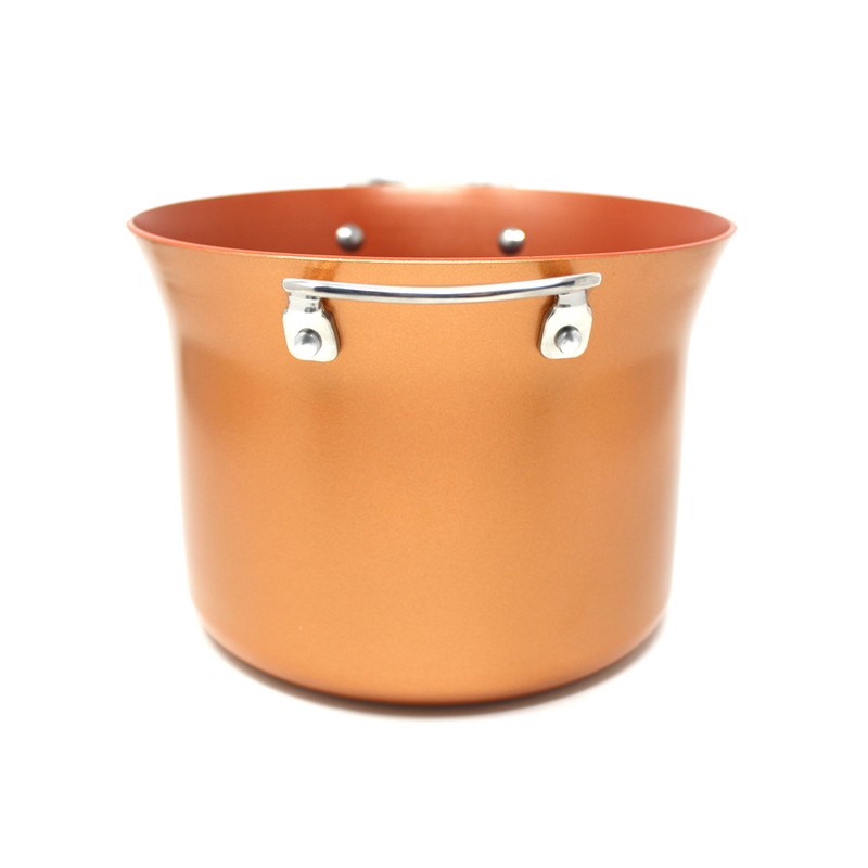 CONCORD 7 QT Copper Non Stick Stock Pot Casserole Coppe-Ramic