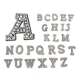 Cikonielf 26 pieces letter applique iron-on letters sew-on patches jeans clothing appliqué for jackets iron-on
