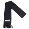 Lochcarron of Scotland Black Plain/Solid Coloured Lambswool Scarf