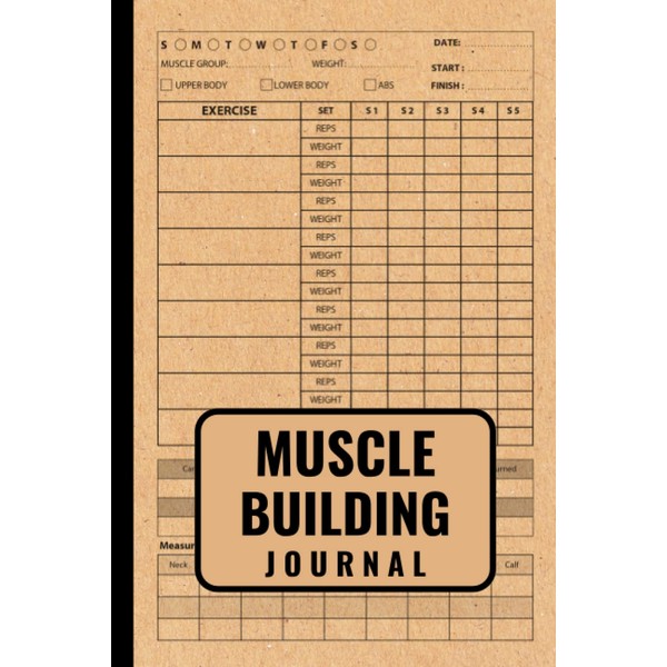 Muscle Building Journal: Cool Daily Workout Planner. 120 Pages, Matte