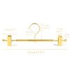 Amber Home 10 Pack Ultra Light Gold Trouser Hangers Skirt