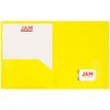 JAM Paper® Medium Weight Plastic Presentation Folder - Yellow -