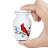 ICOKEE Red Cardinal Bird Small Keepsake Urn for Human or