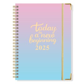 MOFELON Academic Diary 2025, 2025 Diary A5 Week to View, Jan 2025 - Dec 2025, Weekly & Monthly Academic Planner, Twin-wire Binding, Hard Cover, Inner Pocket, 21.5 x 15.5 x 1.5cm