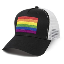 International Tie Premium Rainbow Hat for Men and Women - Snapback Trucker Baseball Cap (Rainbow)