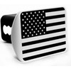 eVerHITCH U.S. American Flag Black & White Metal Hitch Cover