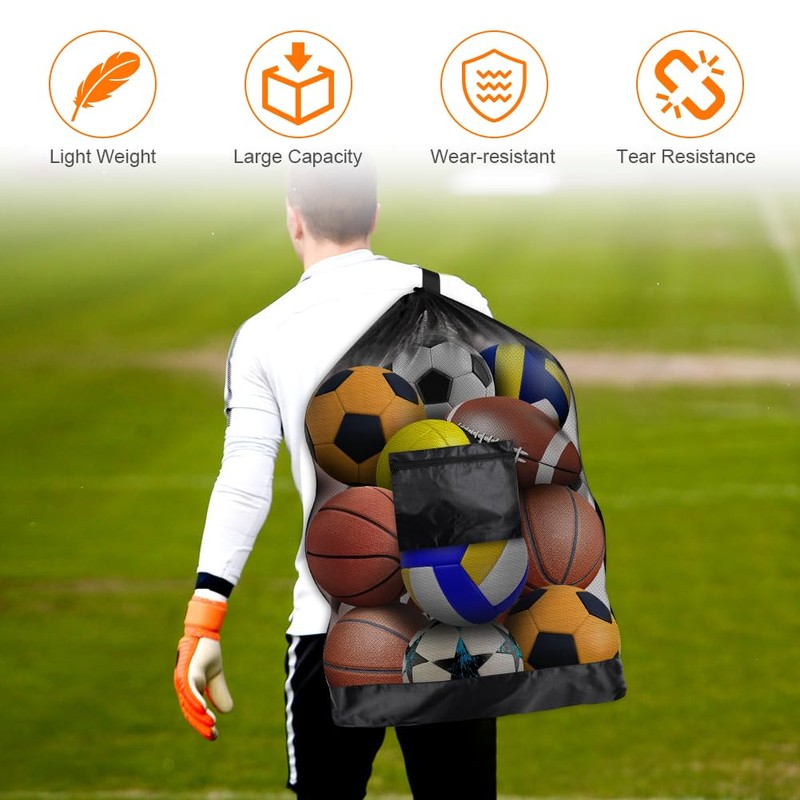 AMFUN Borsa in Rete da Calcio Extra Large, Borsa con