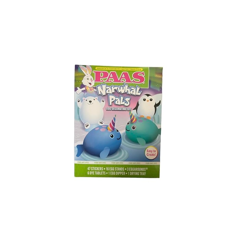 PAAS Narwhal Pals Egg Decorating Kit, 1 Ounce (Pack of