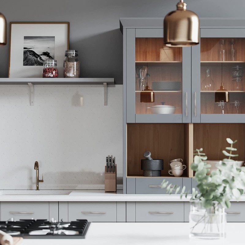 homdiy 10 Pack Brushed Nickel Cabinet Pulls 6 1/4 Inch