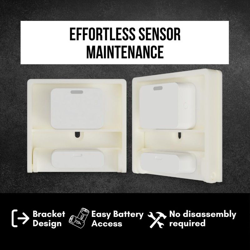 Garage Door Sensor Bracket Compatible with SimpliSafe | Universal All-in-One