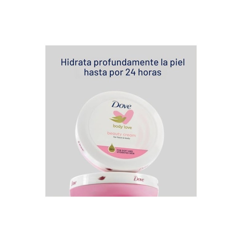 Dove Crema Hidratante para Rostro, Manos y Cuerpo - Piel