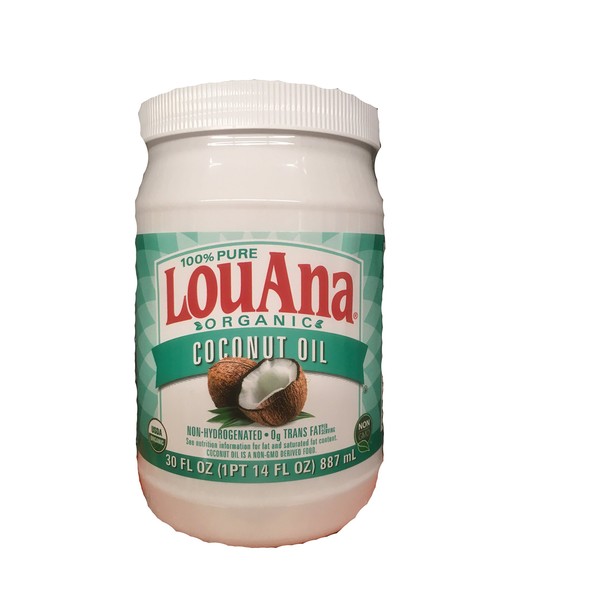LouAna 100% Pure Organic Coconut Oil (All Natural) 30 fl oz