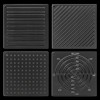 BENECREAT 4pcs Acrylic Sashiko Stencil Sashiko Template 12x12cm Point Line