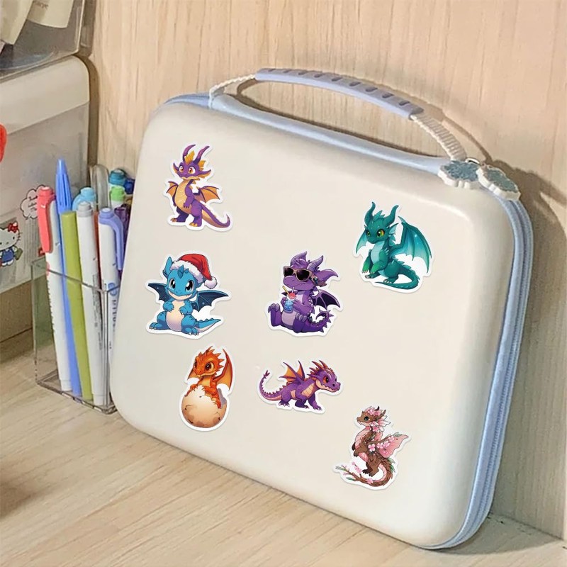 50PCS European Dragon Stickers for Scrapbooking, Birthday Gift Party Supply