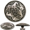 Celtic Horses Screwback Concho, Decorative Screw Back Rivet