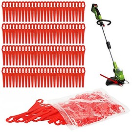 Odashen 100Pcs/Set 83mm Plastic Blade for STIHL Polycut 2-2 FSA 45 4008 007 1000 Cordless Lawn Mower Grass Trimmers Cutter Tool