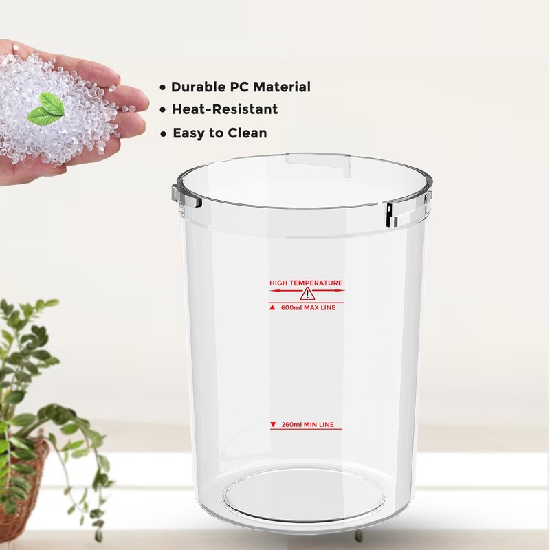 Water Jar for Facial Steamer Professional, Large Capacity Plastic Water