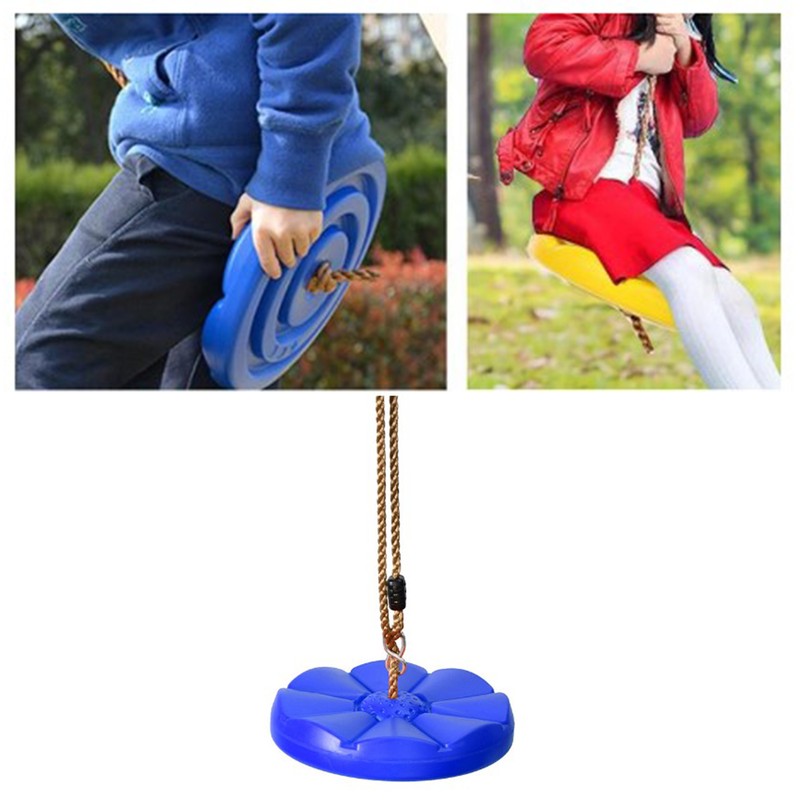 Heavy Duty Plastic Disc Tree Swing with PE Rope for