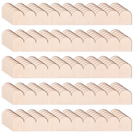 30PCS Unfinished Wood Trim Molding Decorative Scalloped Wood Trim Cute DIY Scalloped Edge Decorative Wood Molding for Home Wall Cabinet Shelf and Window Door