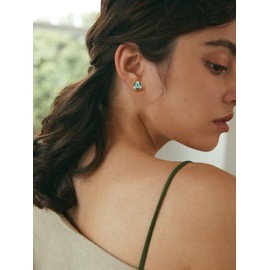 Flpruy Celtic Knot Earrings for Women with Birthstone Silver 925 Women's Celtic Birthstone Stud Earrings Birthday Christmas Gift for Mum Girls Her, Sterling Silver, Cubic Zirconia