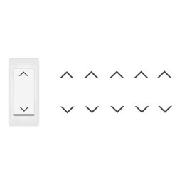 generic Smart Home Switch Sticker Set with 10 Arrow Stickers (5 Pieces On, 5 Pieces Down) (10 mm), Plastic, Black, Arrow, Minimalist, Waterproof, for Smart Home Switches