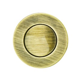 PF WaterWorks DecoDRAIN Push Pop-Up Sink Drain Plated ABS Body No Overflow (Cap Dia 1.3 inch); Antique Brass; PF0717S-AB
