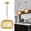 Gold Chandeliers Ceiling Light Fixture, 13.7" Modern Chandelier Drum Metal