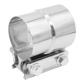 Krtopo 3.0 Inch Exhaust Clamp - 304 Stainless Steel Butt Lap Joint Band Clamp Sleeve Coupler 3"-3.14” 76MM-80MM Universal Widened for Muffler Pipe Catalytic Converters Turbo Tail Pipe Reducer Exhaust