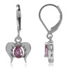 Silvershake Simulated Color Change Alexandrite 925 Sterling Silver Angel Wings