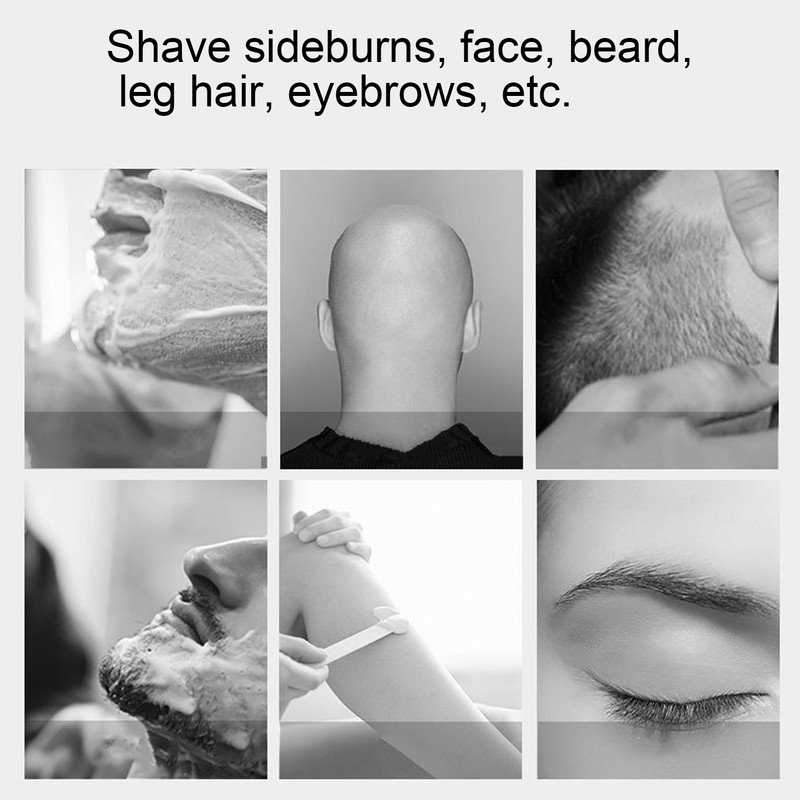 Men Manual Razor Redwood Handle Shaver Zinc Alloy Blade Straight