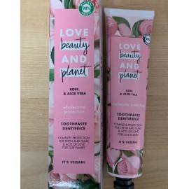 love beauty and planet rose and aloe vera toothpaste