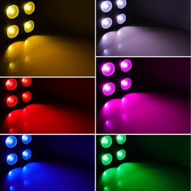 ENDYSHOW LED Stage Blinder Lights,200W RGBW COB Stage Par Lights, DMX/Master-Slave Stage Par Can Light Uplighting, Blinder & Strobe Stage Lighting for Church Wedding Concert Theater Show