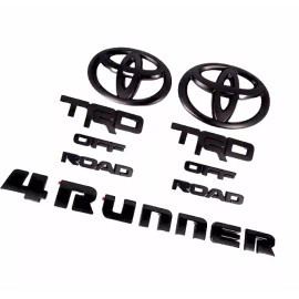 Toyota 2010-2022 TOYOTA 4RUNNER TRD OFF ROAD BLACKOUT EMBLEM MATTE BLACL OVERLAY KIT