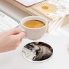Black Gold Marble 6Pack Ceramic Drink Coasters,Quick-Absorb Stone Coasters with
