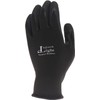 A-435 Sofcatchlite Natural Rubber Backless Gloves, 10 Pairs, Black, L