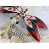 Alilang Red Dragonfly Pendant Splendid Enamel Ruby Necklace