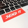 Send It Stickers, Funny labtop Decorative Stickers, 4 Pack, 3"x1"