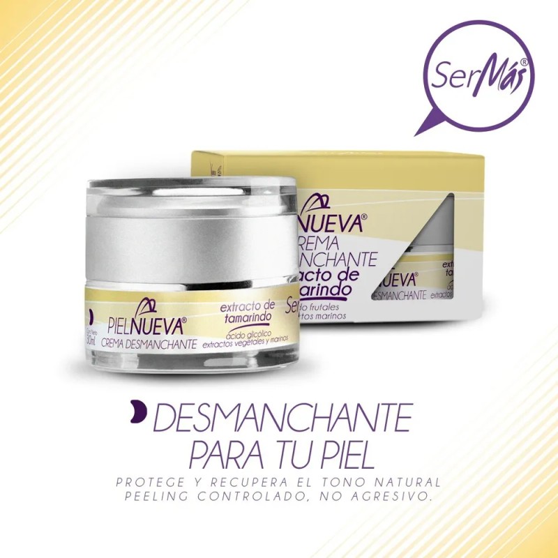 Ser Más Crema Facial Desmanchante con Ácido Glicólico 30mL Sin