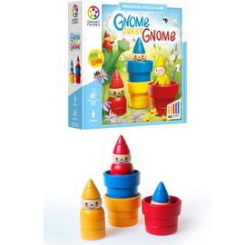 SmartGames Gnome Sweet Gnome Wooden Deduction Game for Ages 3-7 with 48 Challenges