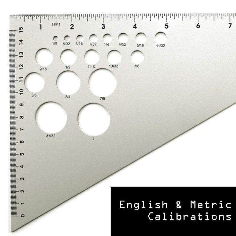 Ludwig Precision 12" 30-60-90-Degree Aluminum Drafting Triangle, 83012