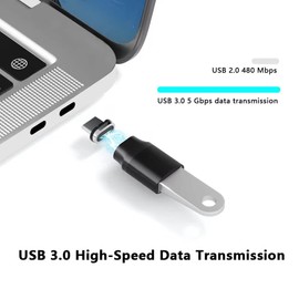 AUCON USB C to USB Adapter, USB C to USB 3.0 Magnetic Adapter Compatible with Macbook Pro USB Hub Keyboard U Disk 5 Gbps Data Transmission