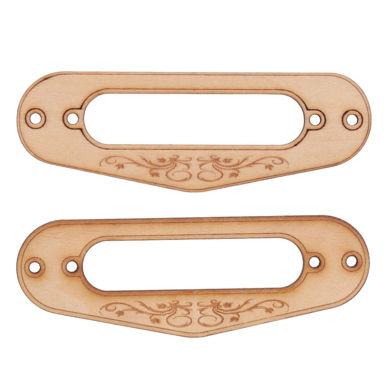 2PCS Pickup Mounting Ring Natural Maple Hard Decorative Single Coil