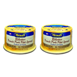Henaff French Imported Pork Pates 2 Packs (Rillettes Pork Pate Spread)