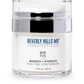 Beverly Hills MD Quench + Hydrate Daily Gel Moisturizer- Visibly Smooth, Plump, Hydrate Face & Neck for Wrinkles, Sagging- Skin Smoothing & Re-Energizing- Visibly Reduce Signs of Aging w/Niacinamide