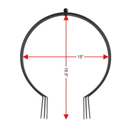 NPV Group Décor Wow Garden Ornament, Small Metal Trellis 19.5" x 16", Black